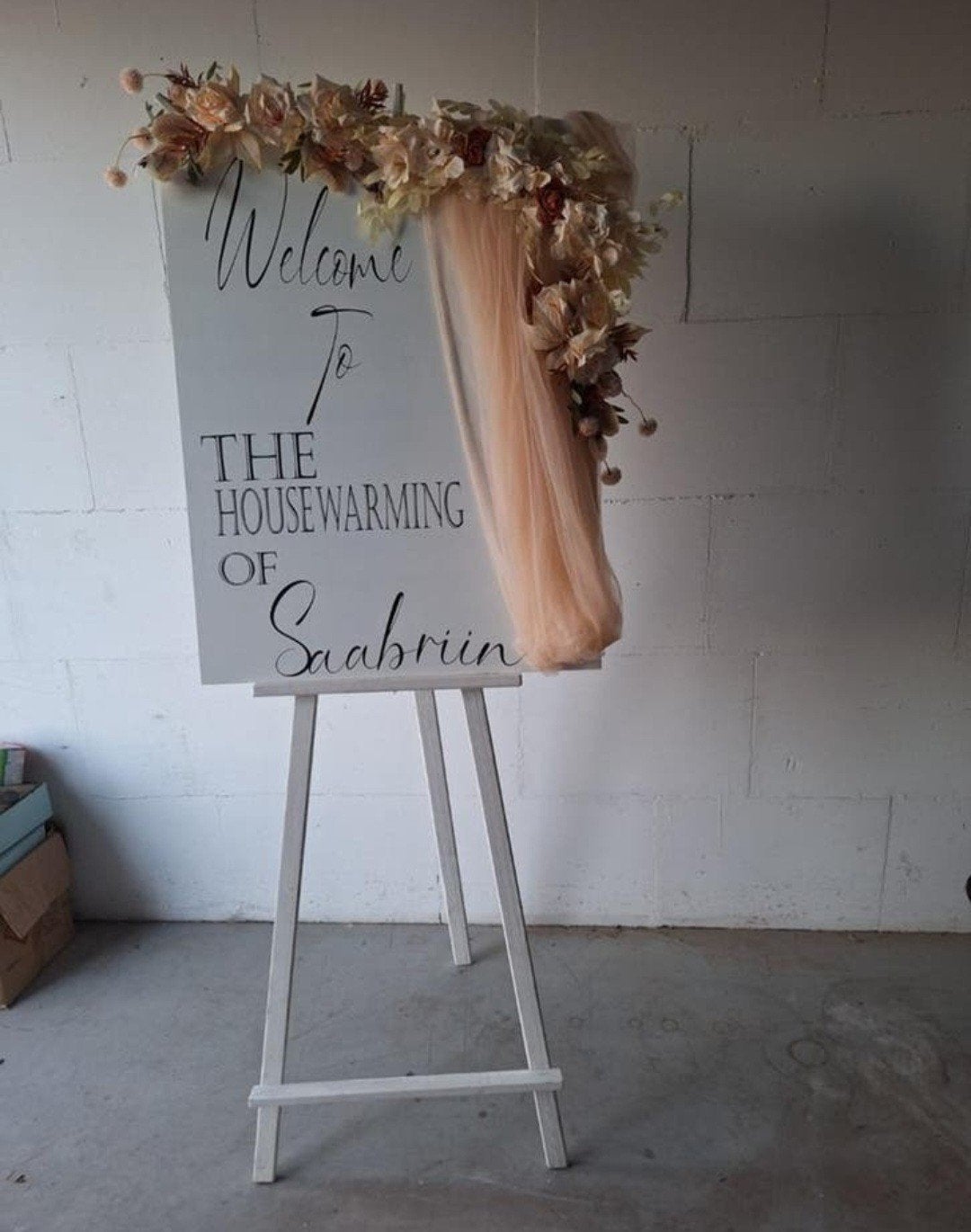 Te huur
Welkomst bord bruiloft Schildersezel Babyshower, Ophalen of Verzenden