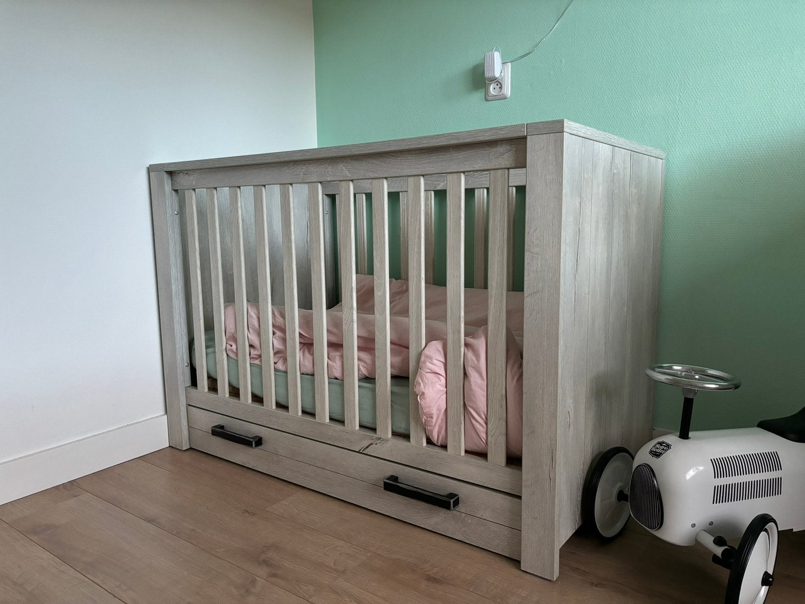 Kinderkamer Kidsmill Sem Nautic grey - Complete set, Ophalen, 50 tot 70 cm, Opstaande rand, 100 cm of meer