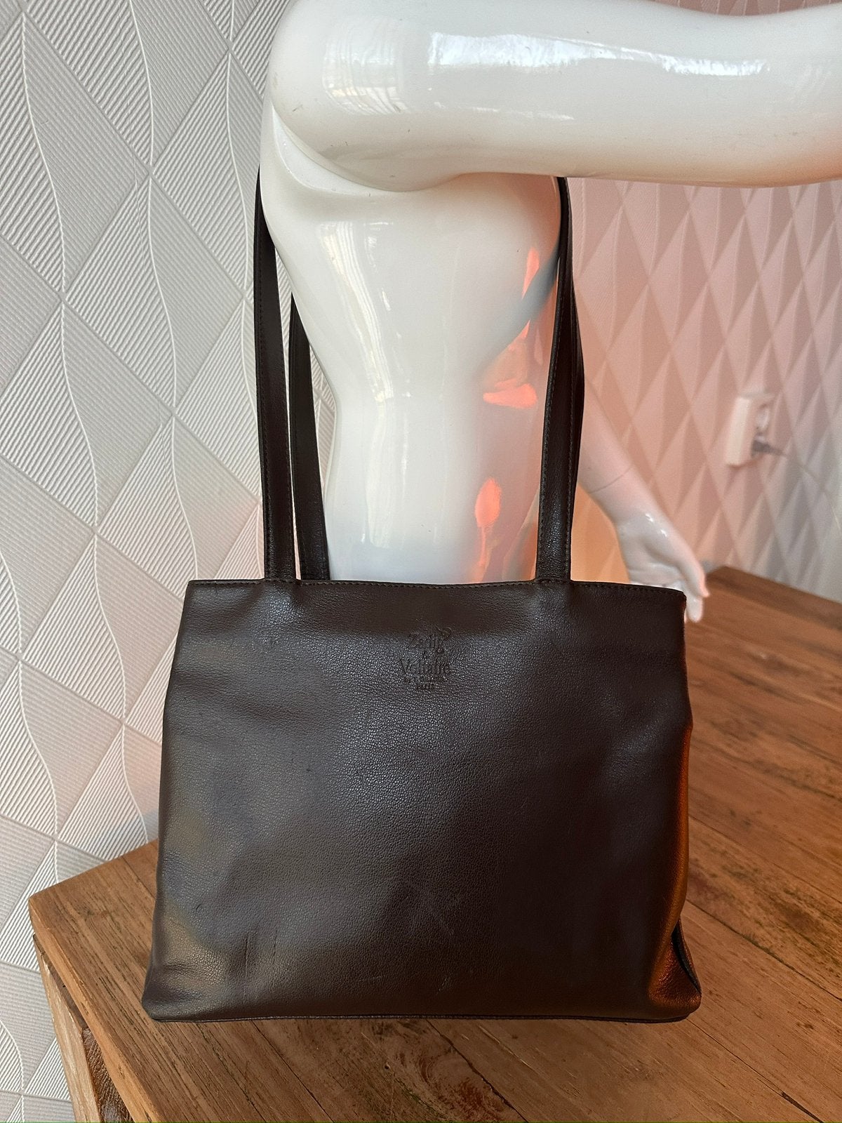 Originele, stijlvolle Zadig & Voltaire tas, bruin, echt leer, Ophalen of Verzenden, Gebruikt, Bruin, Schoudertasje