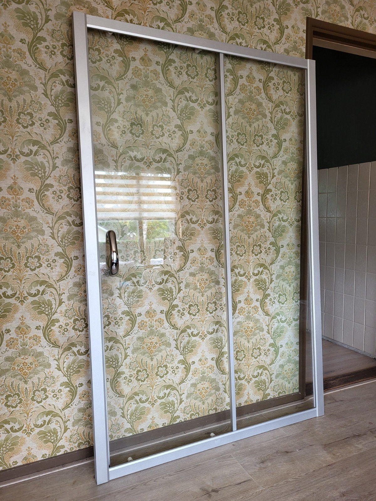 Douchedeur met schuifsysteem, Ophalen, Gebruikt, Glas, Douche