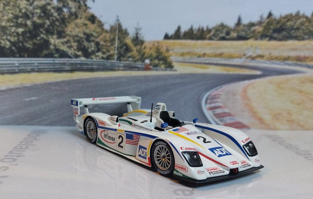 1:43 Audi R8 Roadster #2; Le Mans 24 Hours 2004; Minichamps, Ophalen of Verzenden, Gebruikt, Auto, MiniChamps