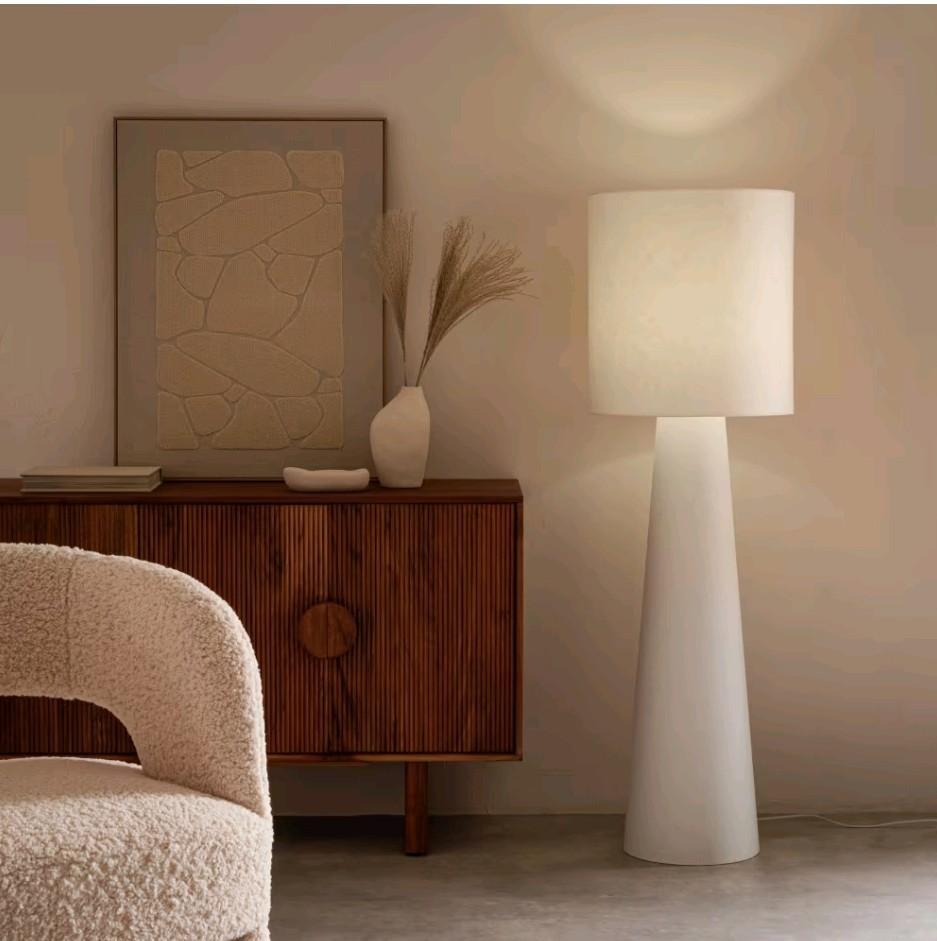 Maison du monde vloerlamp wit, Ophalen of Verzenden, Zo goed als nieuw, Stof, 150 tot 200 cm