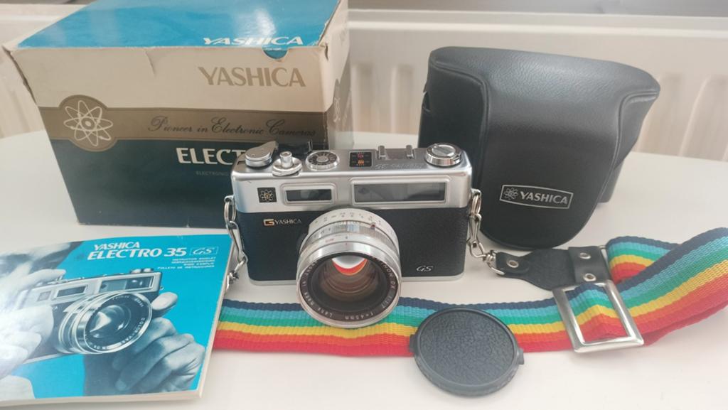 Yashica Electro 35 GS Yashinon DX 1:1.7 45mm, Ophalen of Verzenden, Zo goed als nieuw, Compact, Overige Merken