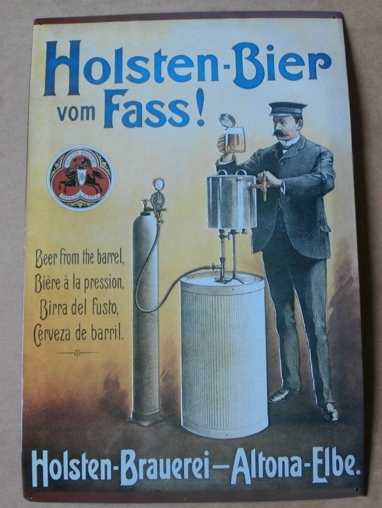 Reclame bord Holsten-Bier reliëf wandbord Bar Horeca 60x40cm, Verzamelen, Biermerken, Ophalen of Verzenden, Zo goed als nieuw