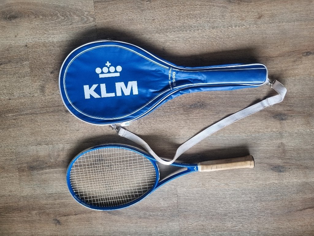 KLM verzamelen tennis racket man cave women cave, Verzamelen, Ophalen of Verzenden, Zo goed als nieuw, Gebruiksvoorwerp