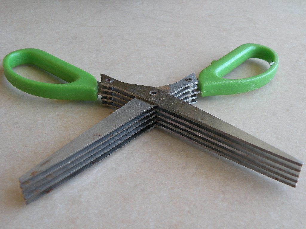 Kruidenschaar., Ophalen of Verzenden, Zo goed als nieuw, Rvs of Chroom, Los bestek