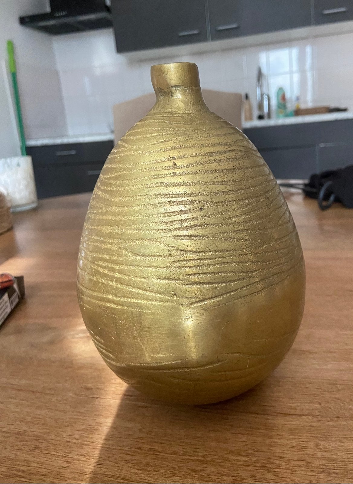 Zware gouden vaas, Ophalen of Verzenden, Zo goed als nieuw