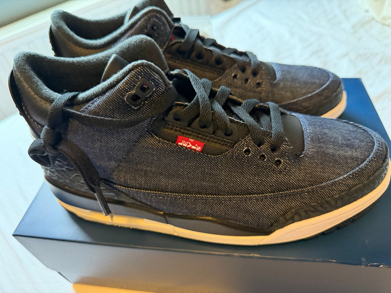 Nike Air Jordan 3 x Levis’s Indigo SP Denim NIEUW, Ophalen, Nieuw, Blauw, Sneakers of Gympen