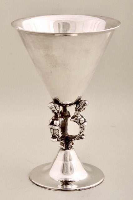 Beker Gero 50 jaar  1912 1962 verzilverd kopie halfmutsje, Antiek en Kunst, Ophalen of Verzenden