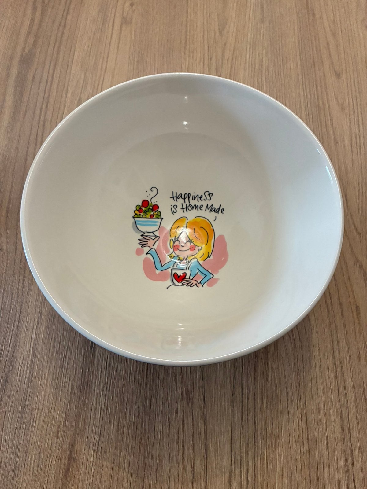 Vintage schaal roze streep Ø21cm - Blond Amsterdam, Ophalen of Verzenden, Overige stijlen, Blond Amsterdam, Schaal of Schalen