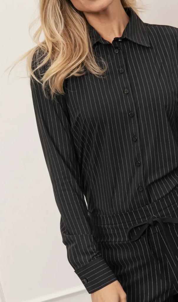 Studio anneloes poppy pinstripe blouse XXL zwart/wit, Kleding | Dames, Blouses en Tunieken, Zo goed als nieuw, Maat 46/48 (XL) of groter