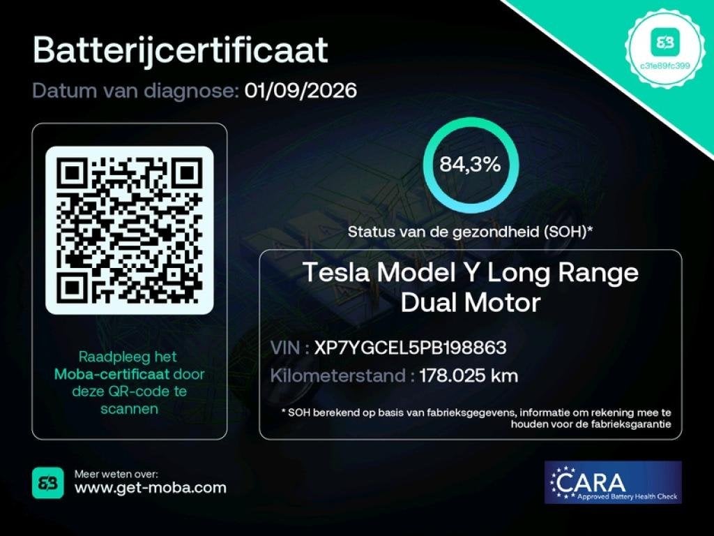 Tesla Model Y Performance 534pk AWD [ TREKHAAK+AUTOPILOT+21, Auto's, Gebruikt, 1972 kg, Zwart, Origineel Nederlands
