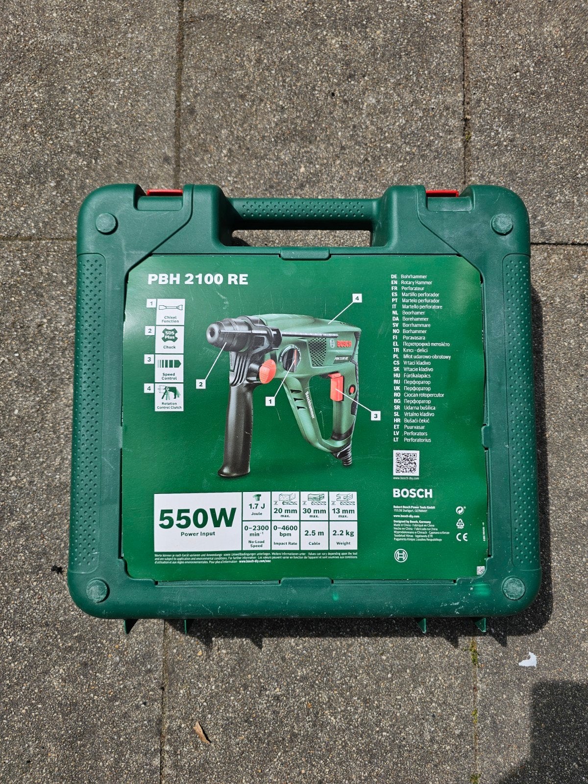 Bosch Boorhamer PBH 2100 RE - Zo goed als nieuw, Boor- en/of Breekhamer, Ophalen of Verzenden, Zo goed als nieuw, Variabele snelheid