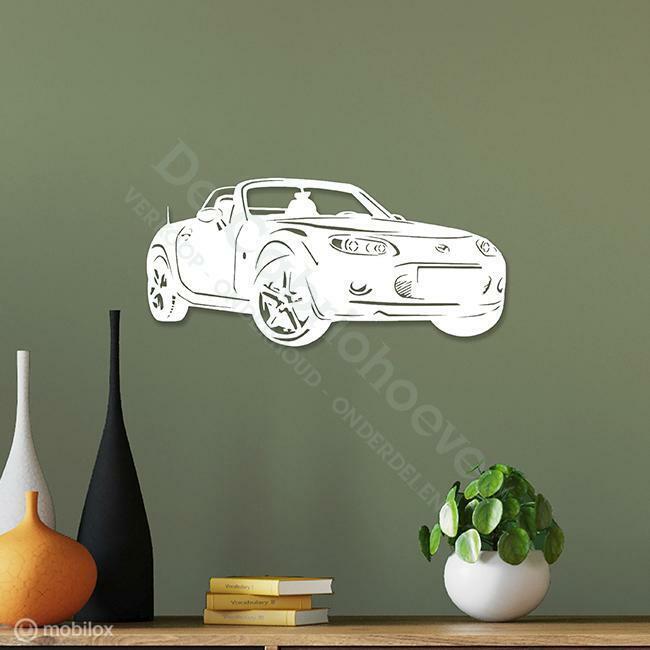 MX5 Wanddecoratie NC (48*21cm) Wit, De Cabriohoeve VOF, Nieuw, Info@cabriohoeve.nl, Julianalaan 9, 9462PG Gasselte, Nederland