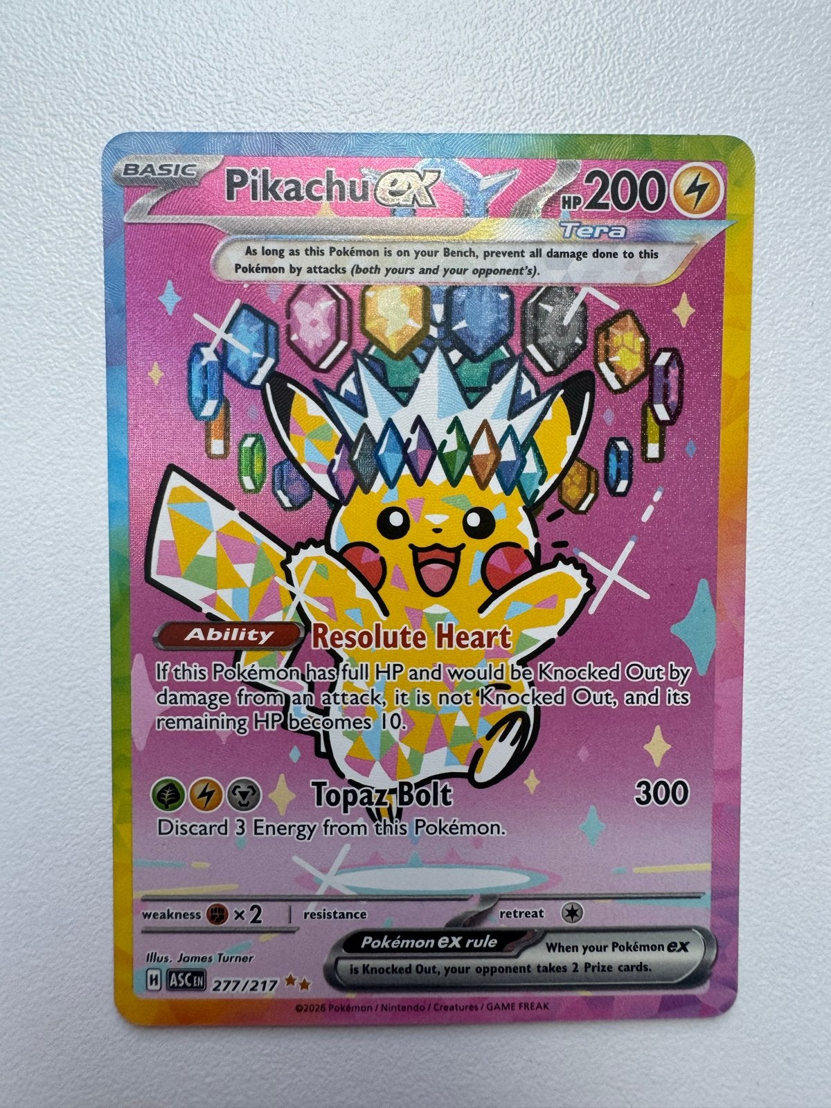 Pikachu EX 277, Ophalen of Verzenden, Nieuw, Losse kaart, Foil