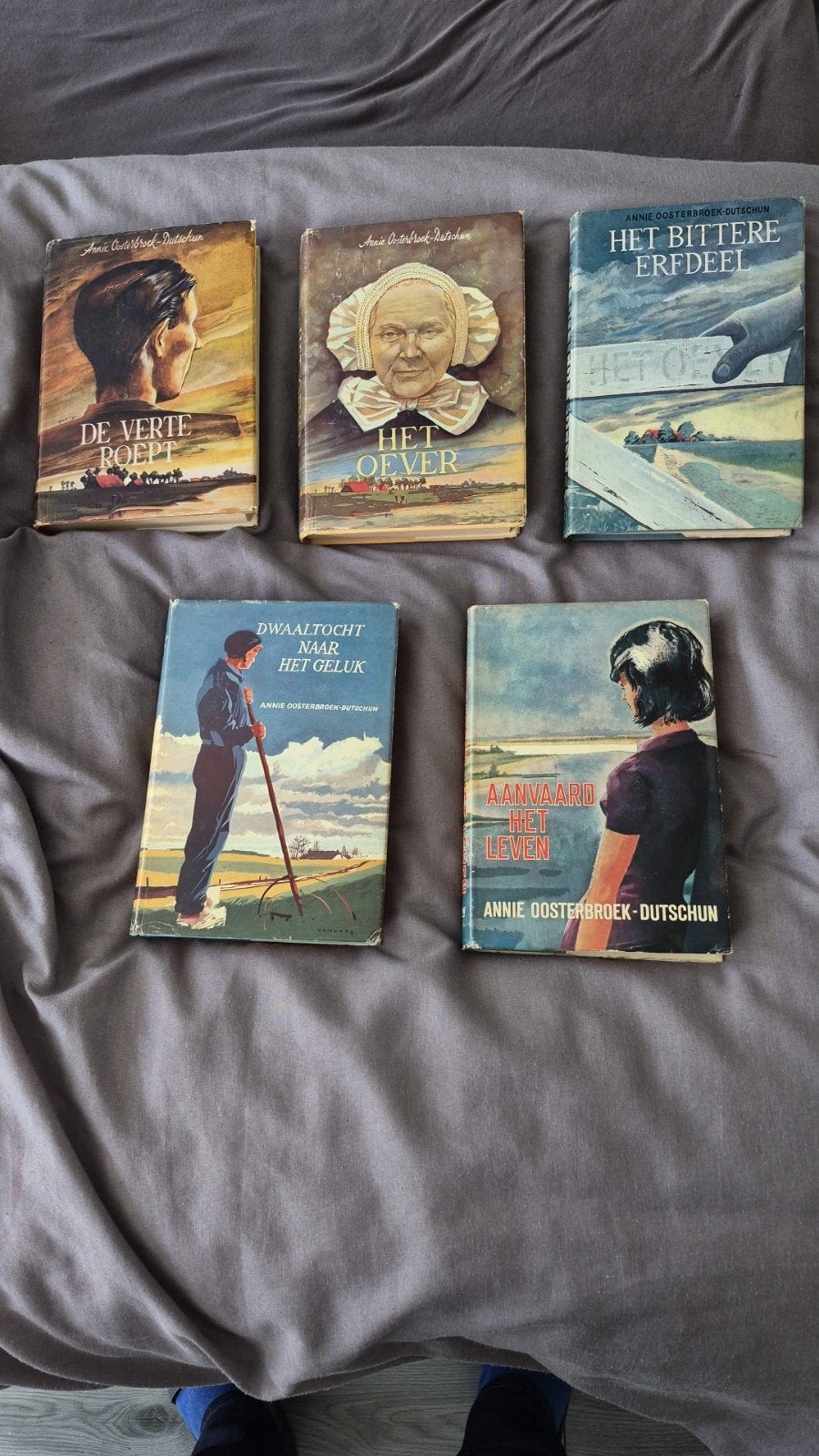 5 streekromans van annie oosterbroek-dutschun, Ophalen of Verzenden, Gelezen