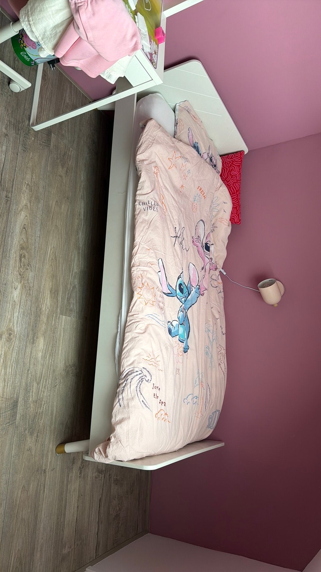 1 persoons kinderbed wit 200x90cm, Ophalen, 85 tot 100 cm, Gebruikt, Matras