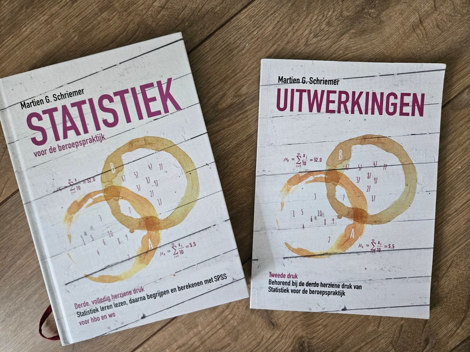 Statistiek voor de beroepspraktijk plus uitwerkingen, Ophalen, Zo goed als nieuw, Martien G. Schriemer