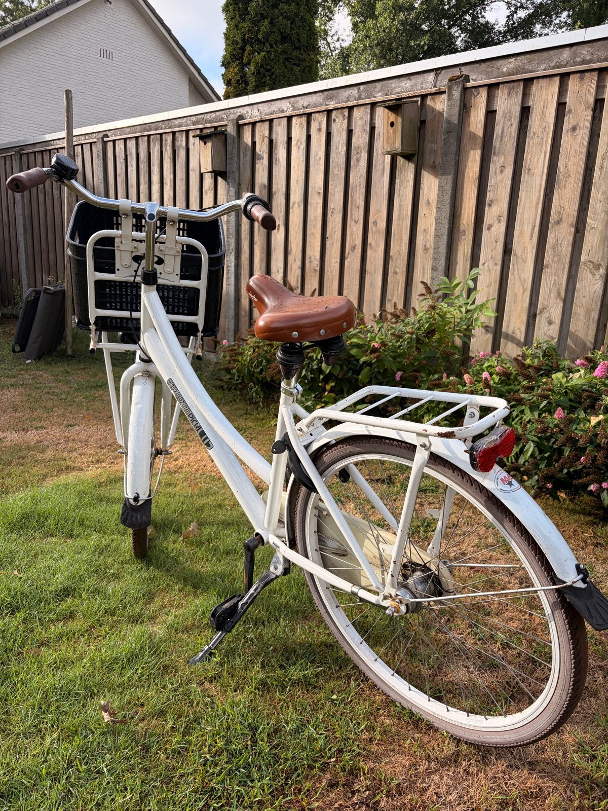 Meidenfiets met krat - Ideaal voor school, Fietsen en Brommers, Fietsen | Meisjes, Terugtraprem, Gebruikt, Handrem, Ophalen