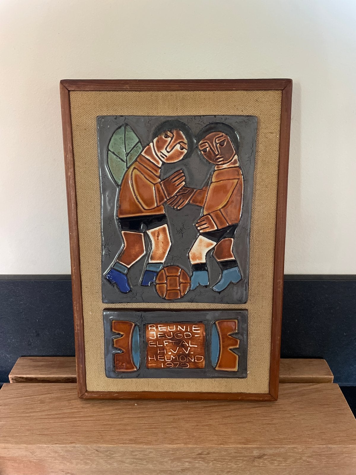 Een mooi origineel vintage wandplateau van Henk Potters, Ophalen of Verzenden