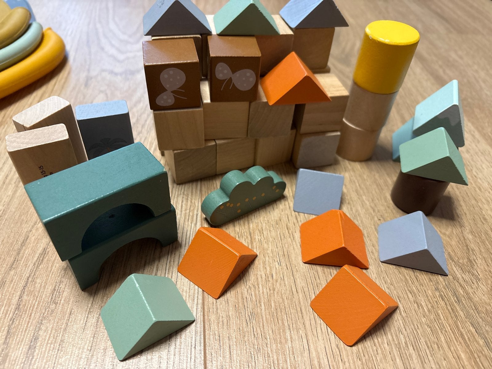 Houten bouwblokken set voor creatief speelplezier, Ophalen, Gebruikt, Overige merken