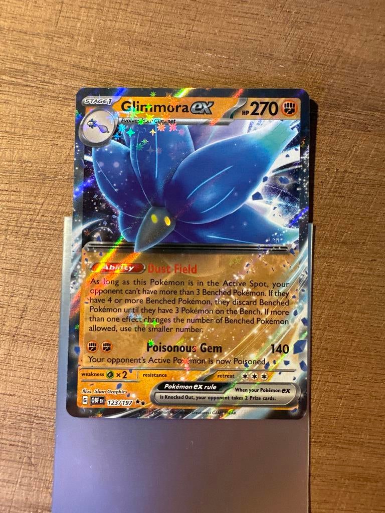 Ultra rare Glimmora EX Pokémonkaart - Prachtige staat!, Ophalen, Zo goed als nieuw, Losse kaart, Foil