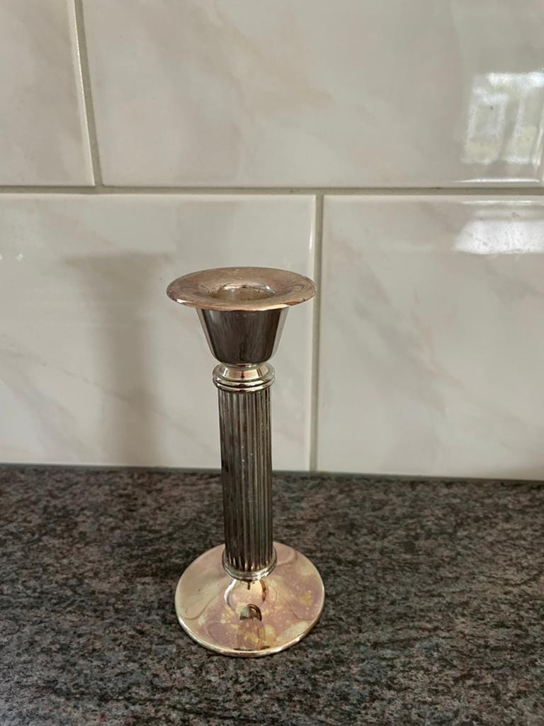 Zilveren Kandelaar - Klassiek Design, Ophalen, Zilver