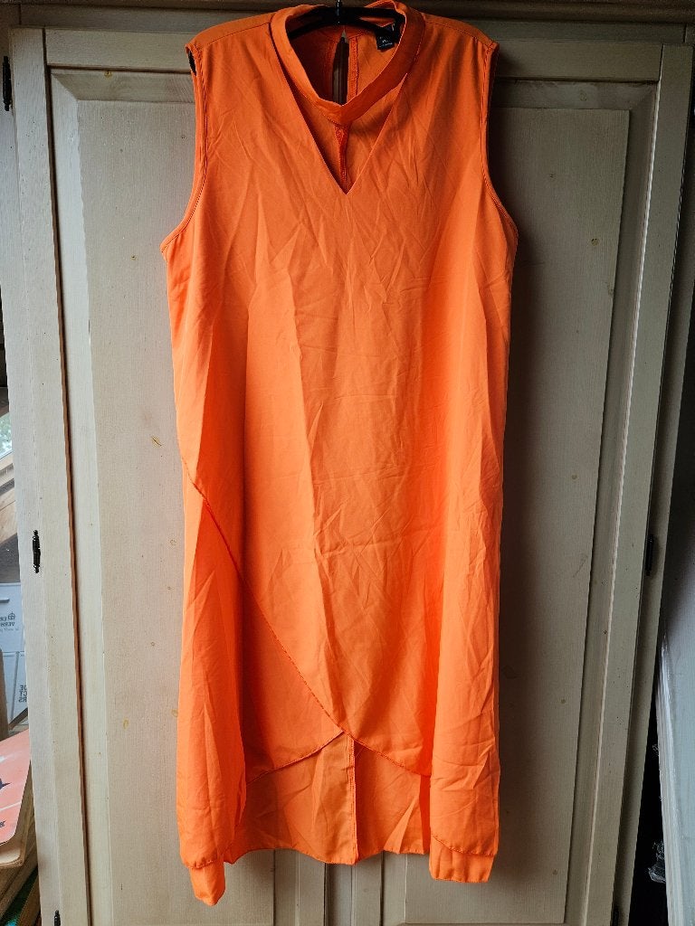 oranje jurk, Shein, maat xl, Kleding | Dames, Jurken, Verzenden, Maat 46/48 (XL) of groter, Nieuw, Oranje