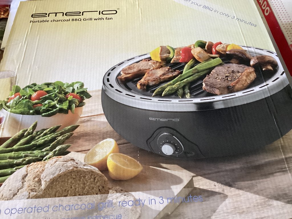 Emeritus portable charcoal BBQ Grill with fan, Ophalen, Nieuw