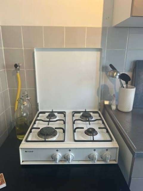 Keuken gasstel op gas., Ophalen, Gebruikt, Wit, 50 tot 100 cm
