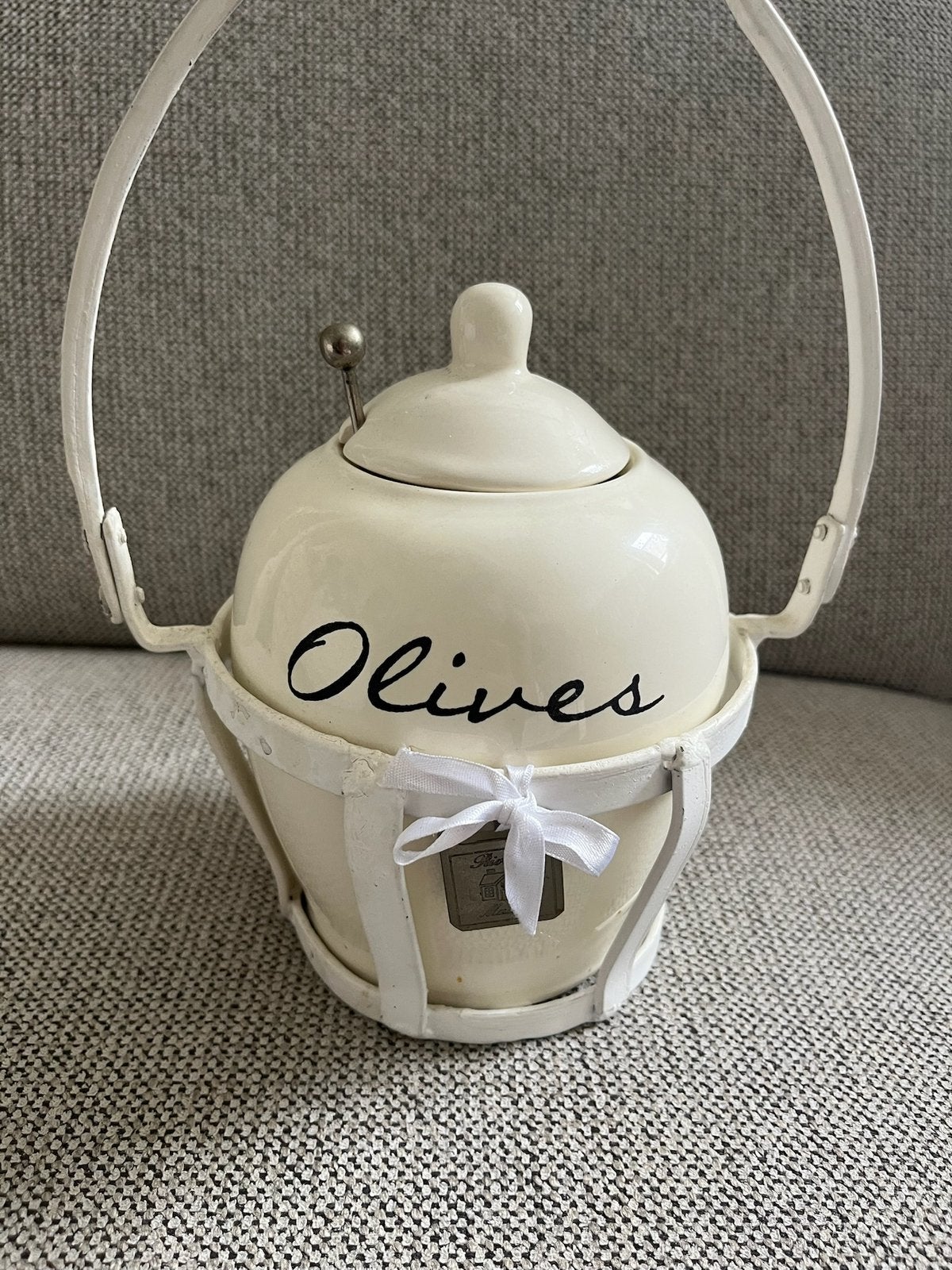 Te koop: Rivièra Maison olives/olijvenpot, oude collectie, Overige typen, Ophalen of Verzenden, Zo goed als nieuw, Overige stijlen