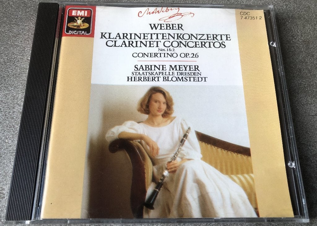 WEBER - KLARINETTENKONZERTE - CLARINET CONCERTOS -, Ophalen of Verzenden, Romantiek, Zo goed als nieuw, Orkest of Ballet