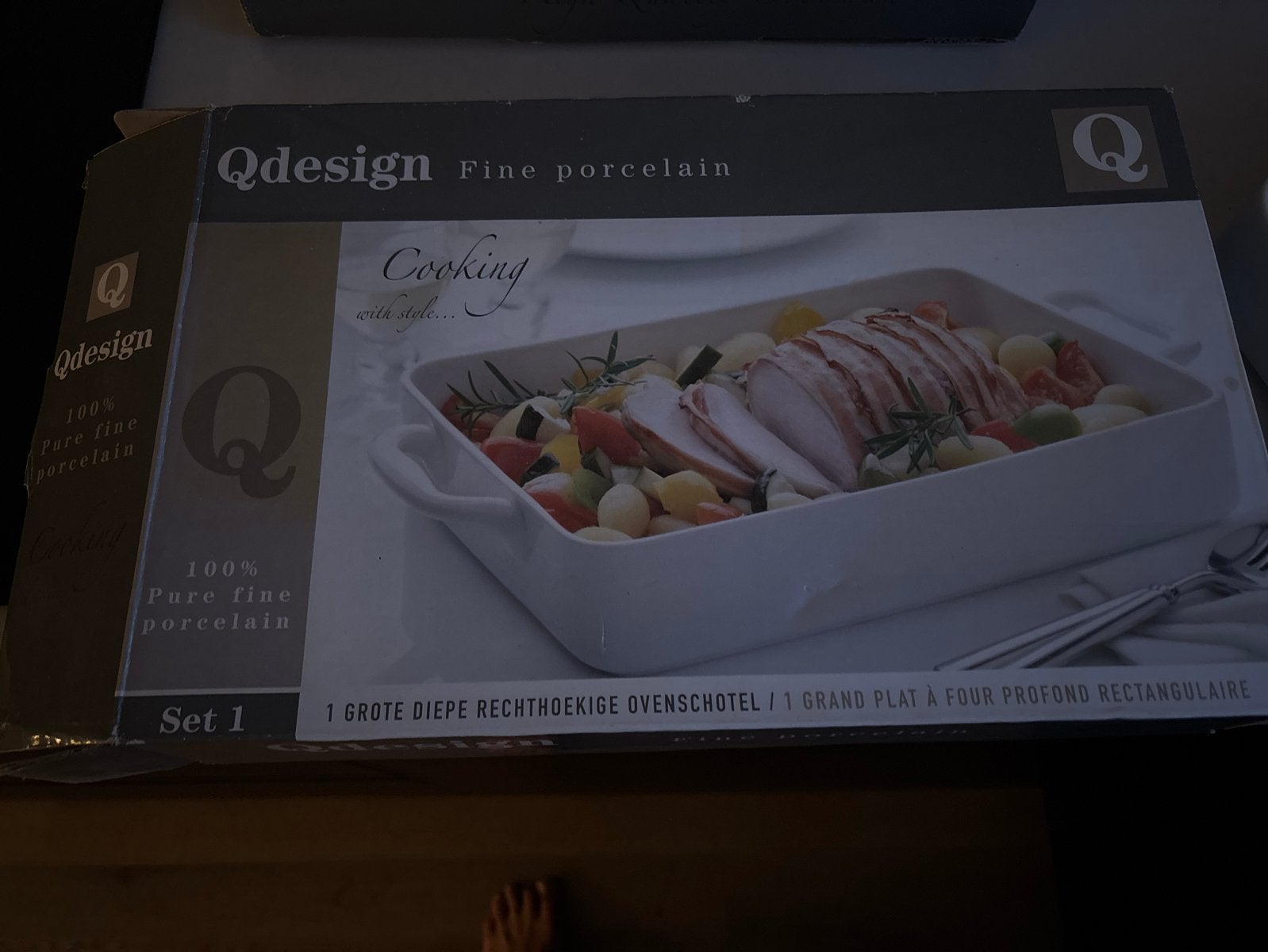 Qdesign Porseleinen Ovenschaal - Diep Rechthoekig, Ophalen, Nieuw, Steen/keramiek, Overige merken