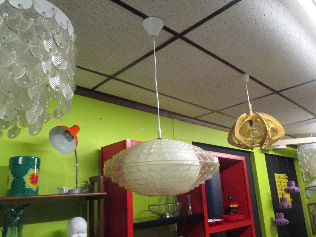 space age design jaren 70 UFO lamp retro vintage 1970s 45 cm, Kunststof, Gebruikt, ?, ?