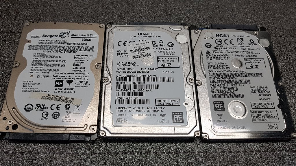 3x diverse merken 500gb SATA Harde schijven in een koop, €25, Intern, 3x 500gb, Ophalen of Verzenden, Zo goed als nieuw