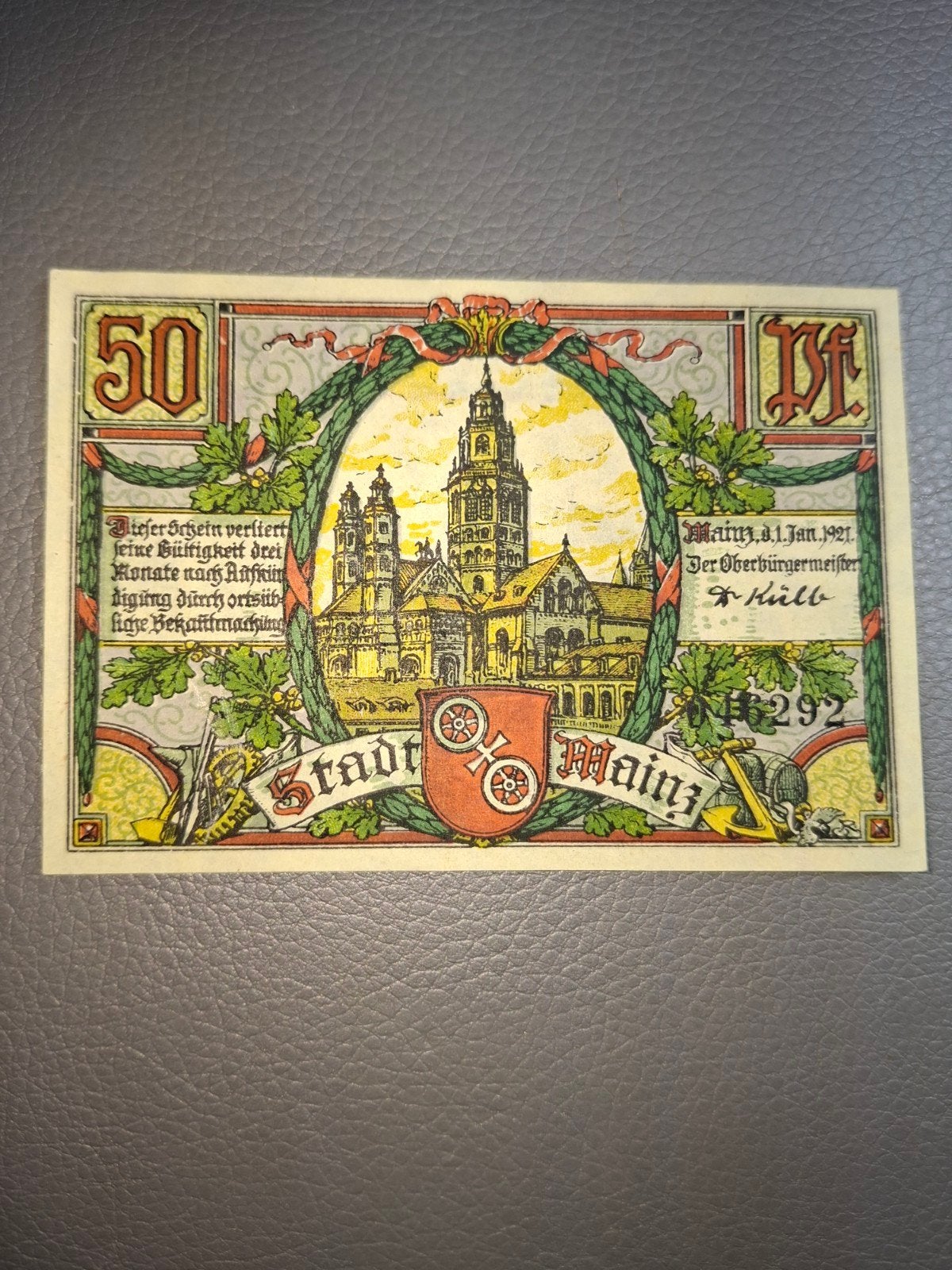 Duits Notgeld Mainz Noodgeld, Ophalen of Verzenden, Duitsland