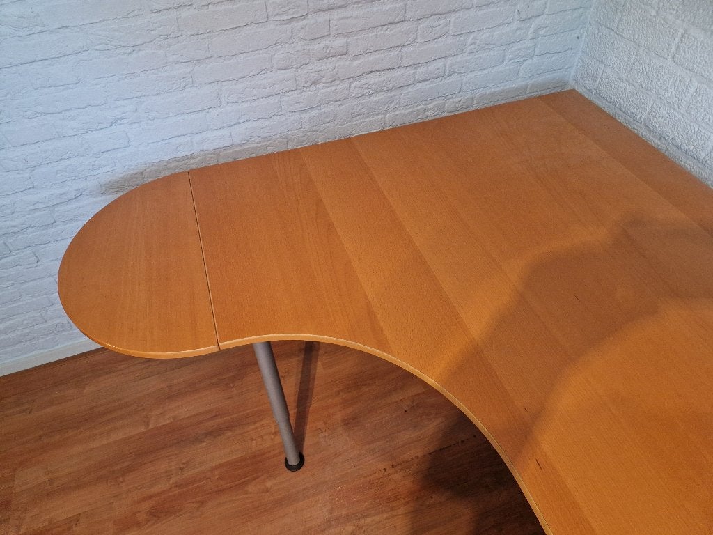 Bureau/werktafel/bureaustoel(en), Ophalen, Demontabel, Hoekbureau, Bruin