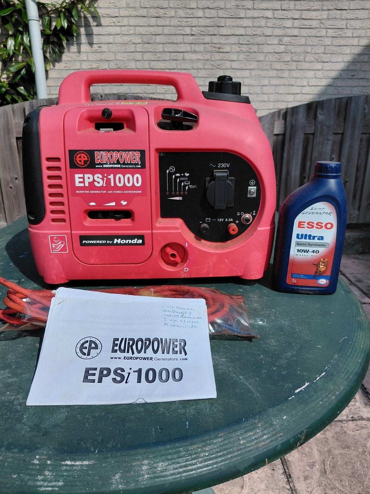 agregaat/generator Europower EPSi 1000 Watt met Hondamotor, Ophalen of Verzenden