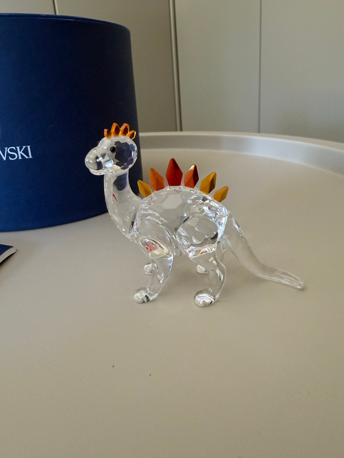 Swarovski Kristal Stegosaurus Dinosaurus Figuur, Ophalen of Verzenden, Zo goed als nieuw, Figuurtje