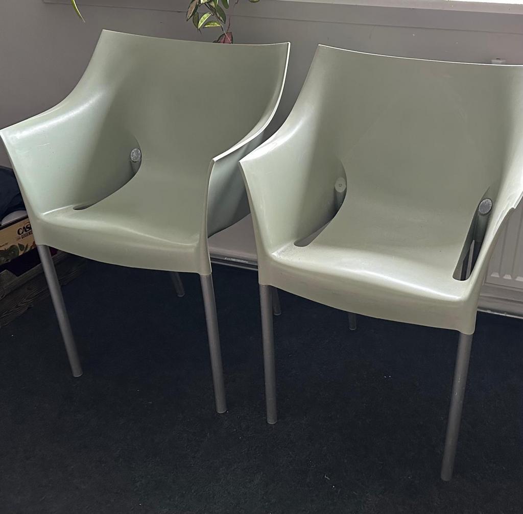 Design kantinestoel Kartell Dr No - mintgroen, Ophalen, Gebruikt, Kunststof