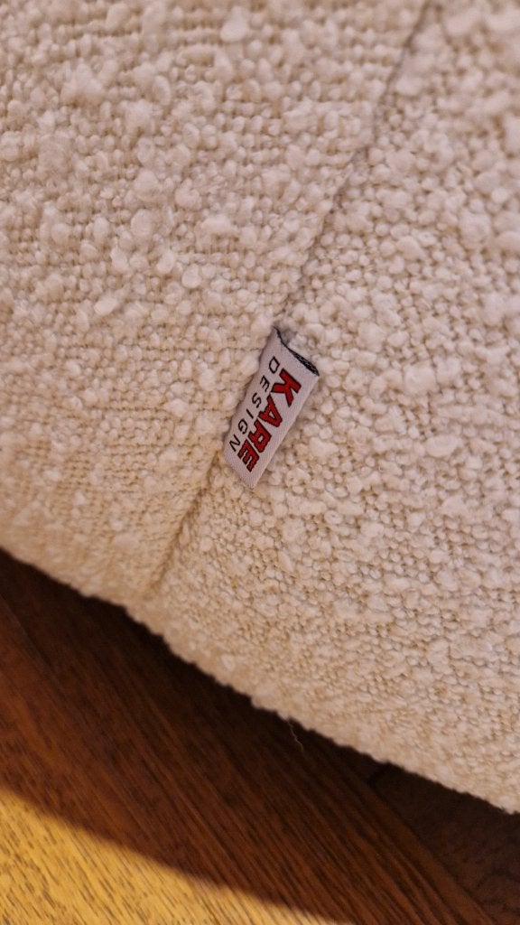 Kare Design Peppo draaifauteuil – wit bouclé – showroomstaat, Huis en Inrichting, Fauteuils, Ophalen, 75 tot 100 cm, Zo goed als nieuw