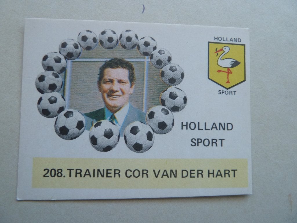 Monty 1970 kaartje  Nr 208 Cor.v.d.Hart   Holland Sport, Ophalen of Verzenden, Zo goed als nieuw, Overige binnenlandse clubs, Poster, Plaatje of Sticker