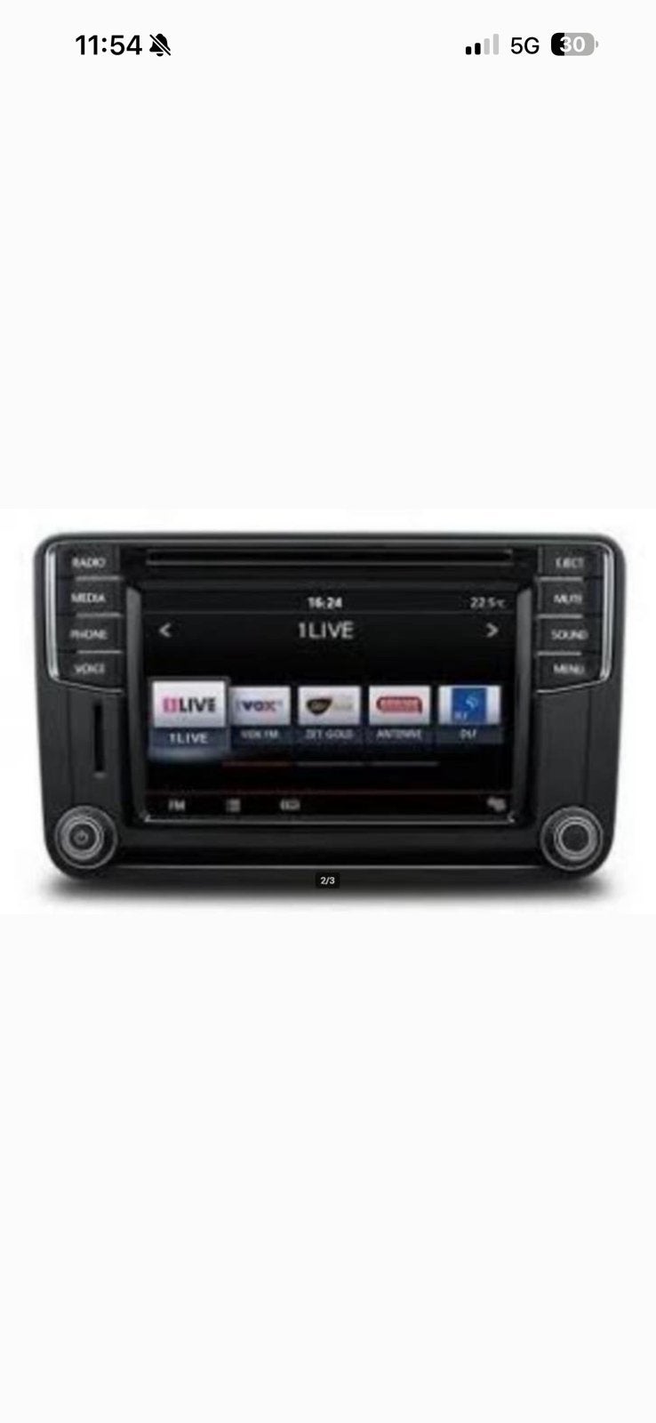 MIB STD 2 PQ radio volkswagen., Auto diversen, Autoradio's, Ophalen of Verzenden, Zo goed als nieuw