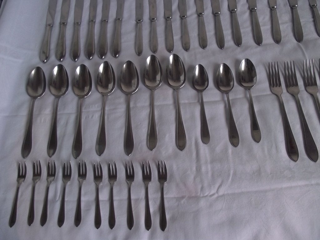 108 RVS puntfilet bestek Inoxa Classique inox Amefa 1960 p s, Ophalen of Verzenden