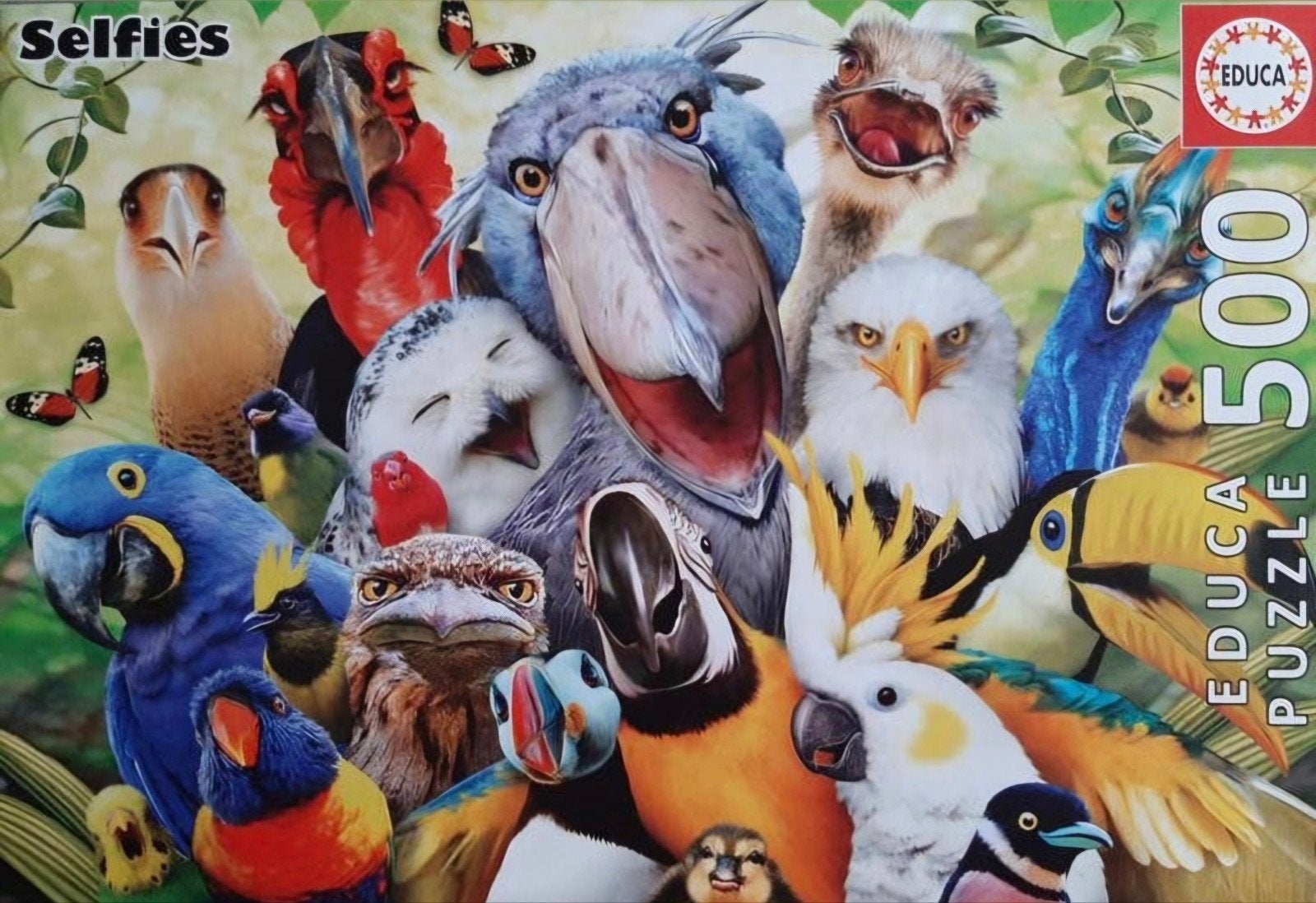 Educa 500 stukjes - Selfies met dieren, Ophalen of Verzenden, 500 t/m 1500 stukjes, Gebruikt, Legpuzzel