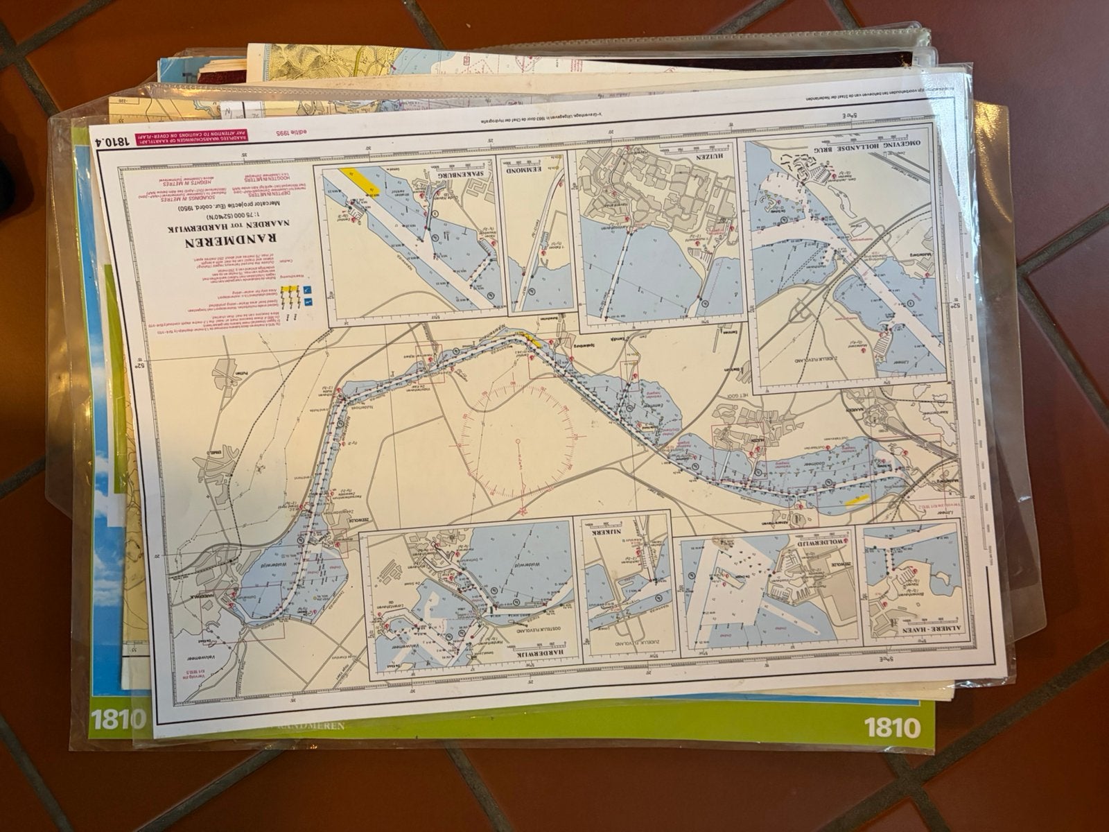 Zeekaarten van Markermeer, Randmeren en westkust Nederland, Ophalen of Verzenden, Gebruikt