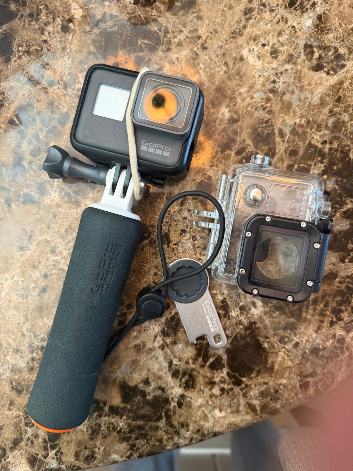 GoPro Hero 5 met accessoires en waterdichte behuizing, Audio, Tv en Foto, Ophalen of Verzenden, Gebruikt, GoPro