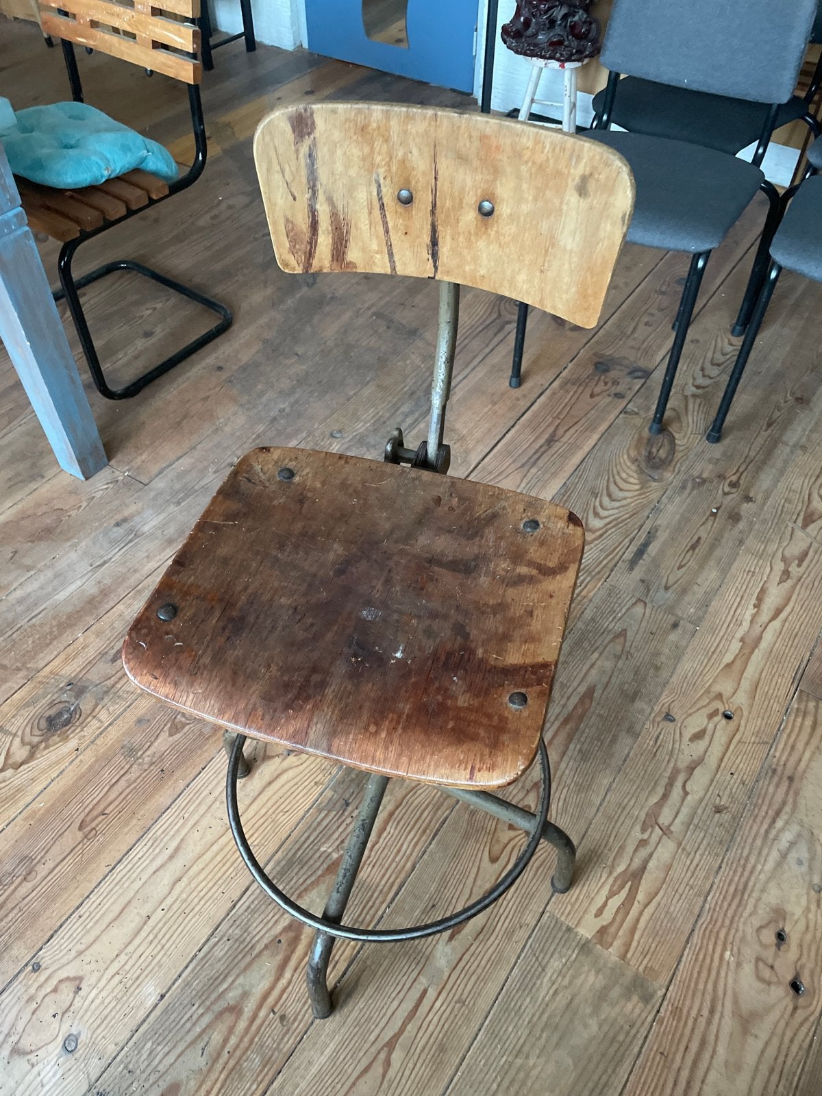 Vintage gebr. De Wit Industriële Tekenkruk - Verstelbaar, Ophalen of Verzenden
