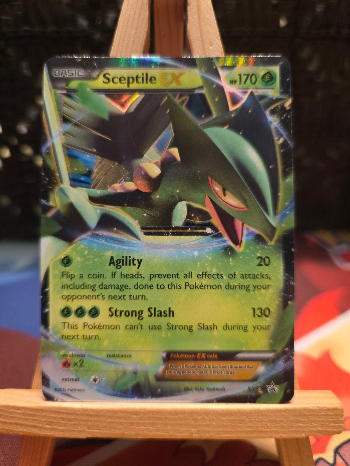 Pokemon Promo Sceptile EX XY53, Ophalen of Verzenden, Zo goed als nieuw, Losse kaart, Foil