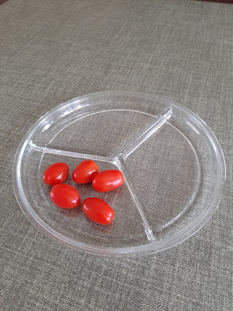 Tapas serveer schaal glas, Schaal, Rond, Nieuw, Ophalen of Verzenden